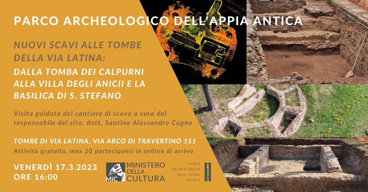 Parco Archeologico dell'Appia Antica. Tombe della Via Latina. Visita guidata.
